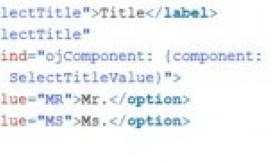 code for single select 