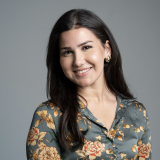 Vrouw die lacht