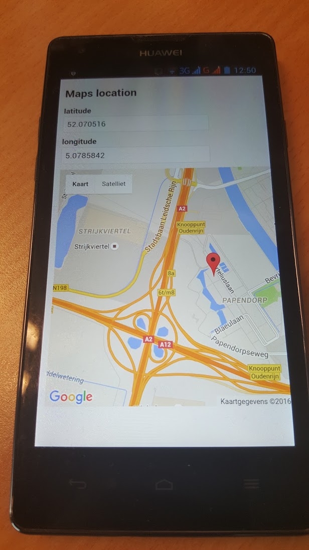 Phone with Google Maps