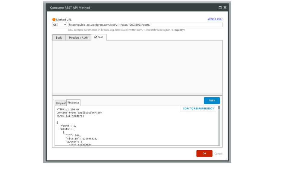 Consume REST API Method