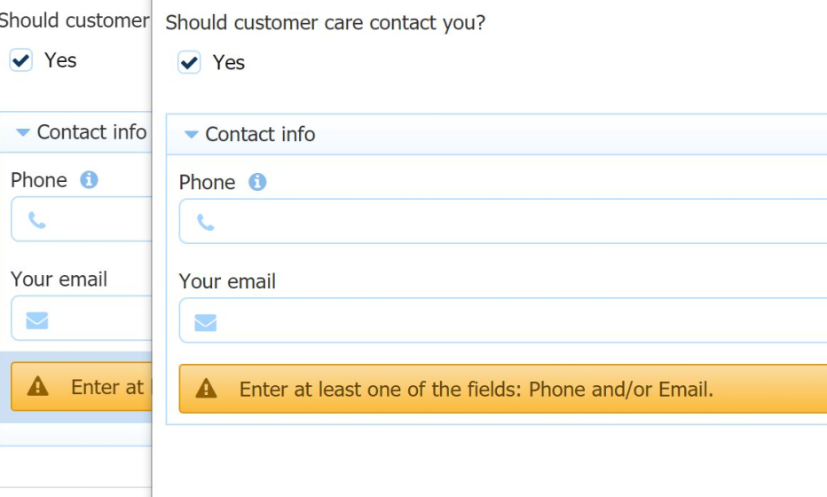 pcs validation
