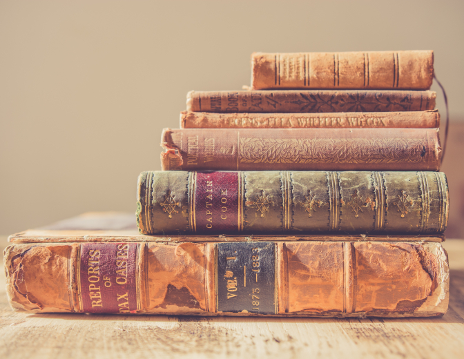 Stacked books