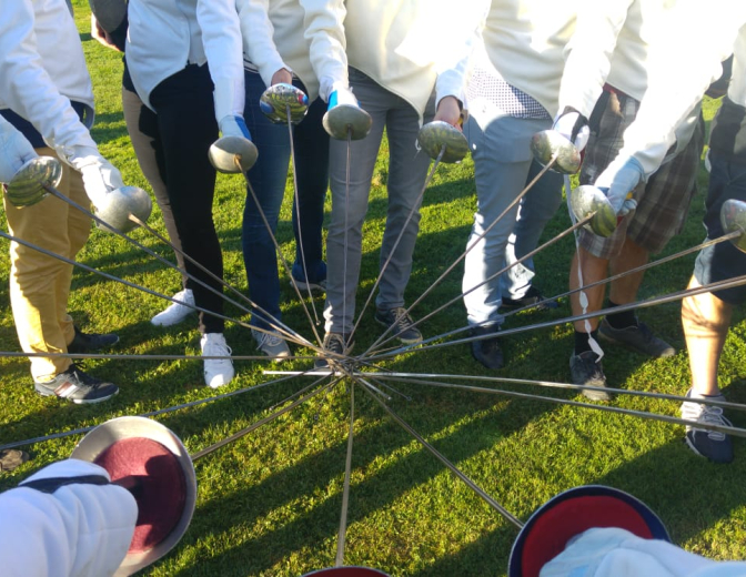 Schermen op de Qmeeting