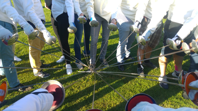 Schermen op de Qmeeting