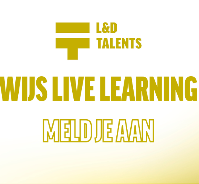L&D Talents Onderwijs Live Learning Event Meld je aan