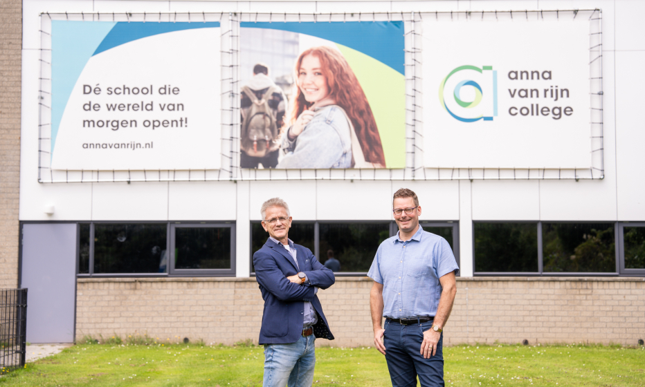 Wouter Luckel en Gerco van 't Spijker bij Anna van Rijn college