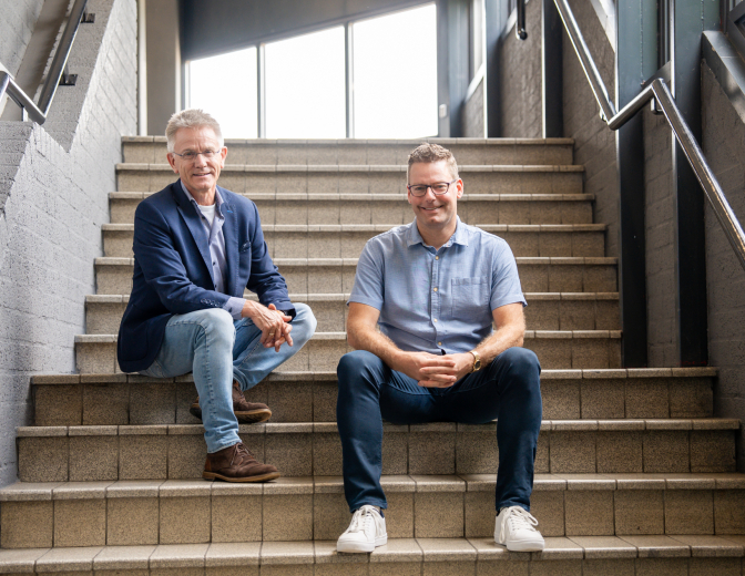 Wouter Luckel en Gerco van 't Spijker bij Anna van Rijn college