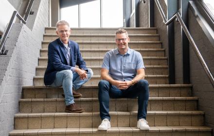 Wouter Luckel en Gerco van 't Spijker bij Anna van Rijn college