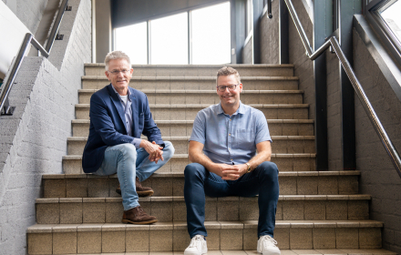 Wouter Luckel en Gerco van 't Spijker bij Anna van Rijn college